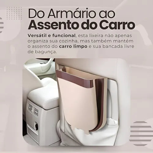 Lixeira Pia Para Cozinha Tampa Retrátil Suspensa Acoplável